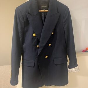Navy Blazer with Gold Buttons